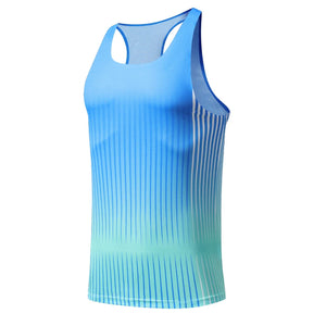 Men's Polyester Sleeveless Pullover Closure Printed Casual T-Shirt