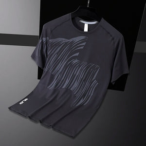 Men's Polyester Short Sleeve Pullover Closure Sportswear T-Shirt