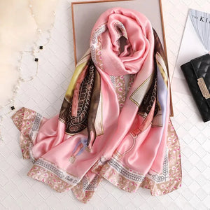 Women's Silk Head Wrap Printed Pattern Trendy Beach Scarves