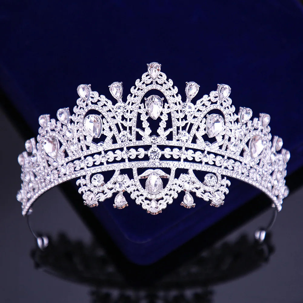 Women's Zinc Alloy Water Drop Pattern Tiaras Bridal Classic Crown