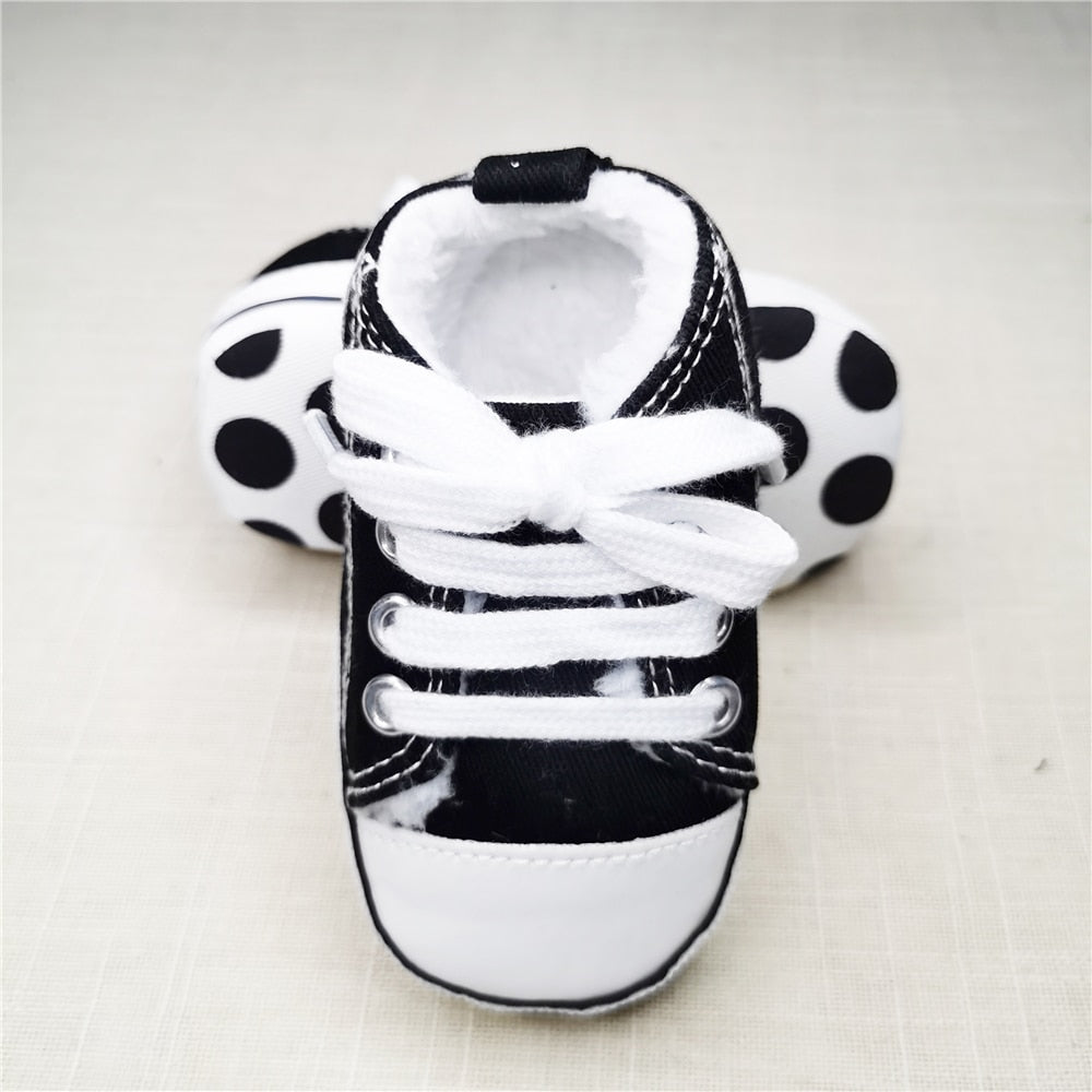 Baby's Canvas Round Toe Lace-up Closure Casual Wear Shoes