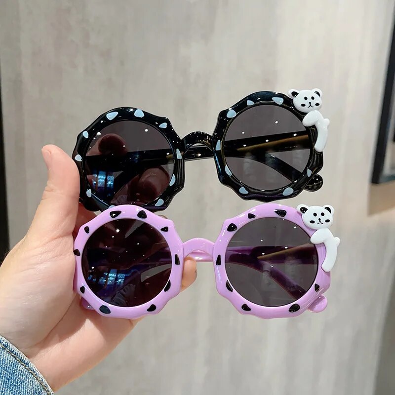 Kid's Polycarbonate Frame Cartoon Shaped UV400 Trendy Sunglasses