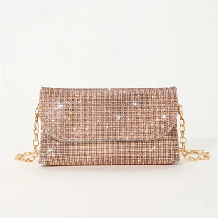 Women's PU Hasp Closure Sequined Pattern Trendy Shoulder Bags