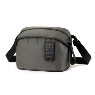 Men's Nylon Zipper Closure Silt Pocket Crossbody Shoulder Bag