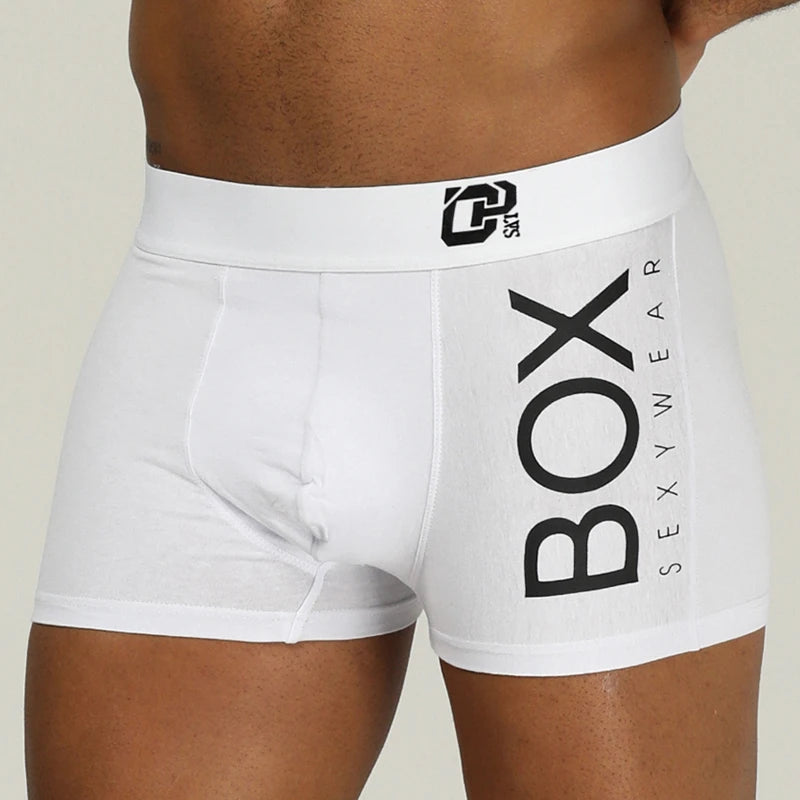 Men's 1 Pc Cotton Letter Pattern Quick-Dry Underwear Boxer Shorts