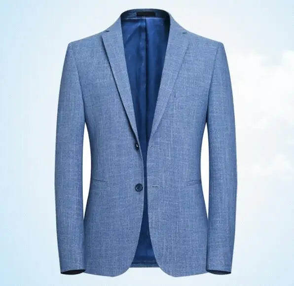 Men's Polyester Full Sleeves Single Breasted Wedding Blazer