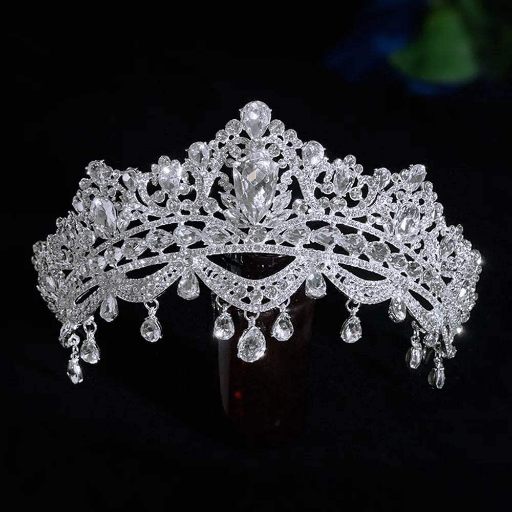 Women's Zinc Alloy Water Drop Pattern Tiaras Bridal Classic Crown