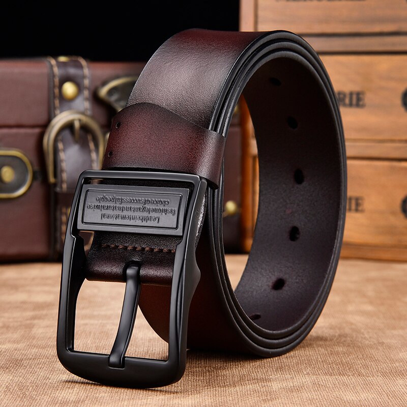 Men's PU Pin Buckle Closure Solid Pattern Luxury Vintage Belts