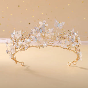 Women's Zinc Alloy Butterfly Pattern Tiaras Bridal Classic Crown