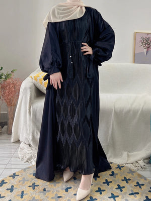 Women's Arabian Polyester Full Sleeves Printed Casual Abaya