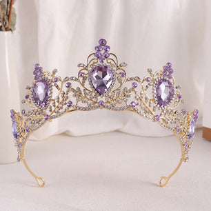 Women's Zinc Alloy Water Drop Pattern Tiaras Bridal Classic Crown