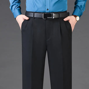 Men's Rayon Zipper Fly Closure Full Length Formal Wear Pants