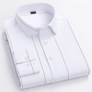 Men's Polyester Turn-Down Collar Full Sleeve Single Breasted Shirt