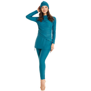 Women's Arabian Nylon Full Sleeves Modest Young Swimwear Dress