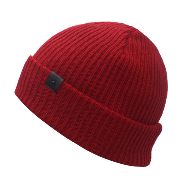 Men's Acrylic Skullies Beanies Knitted Pattern Casual Warm Cap