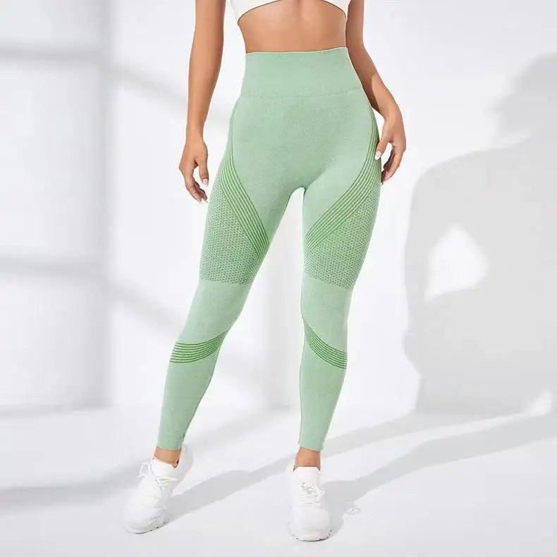 Women's Nylon High Waist Seamless Running Fitness Sport Leggings