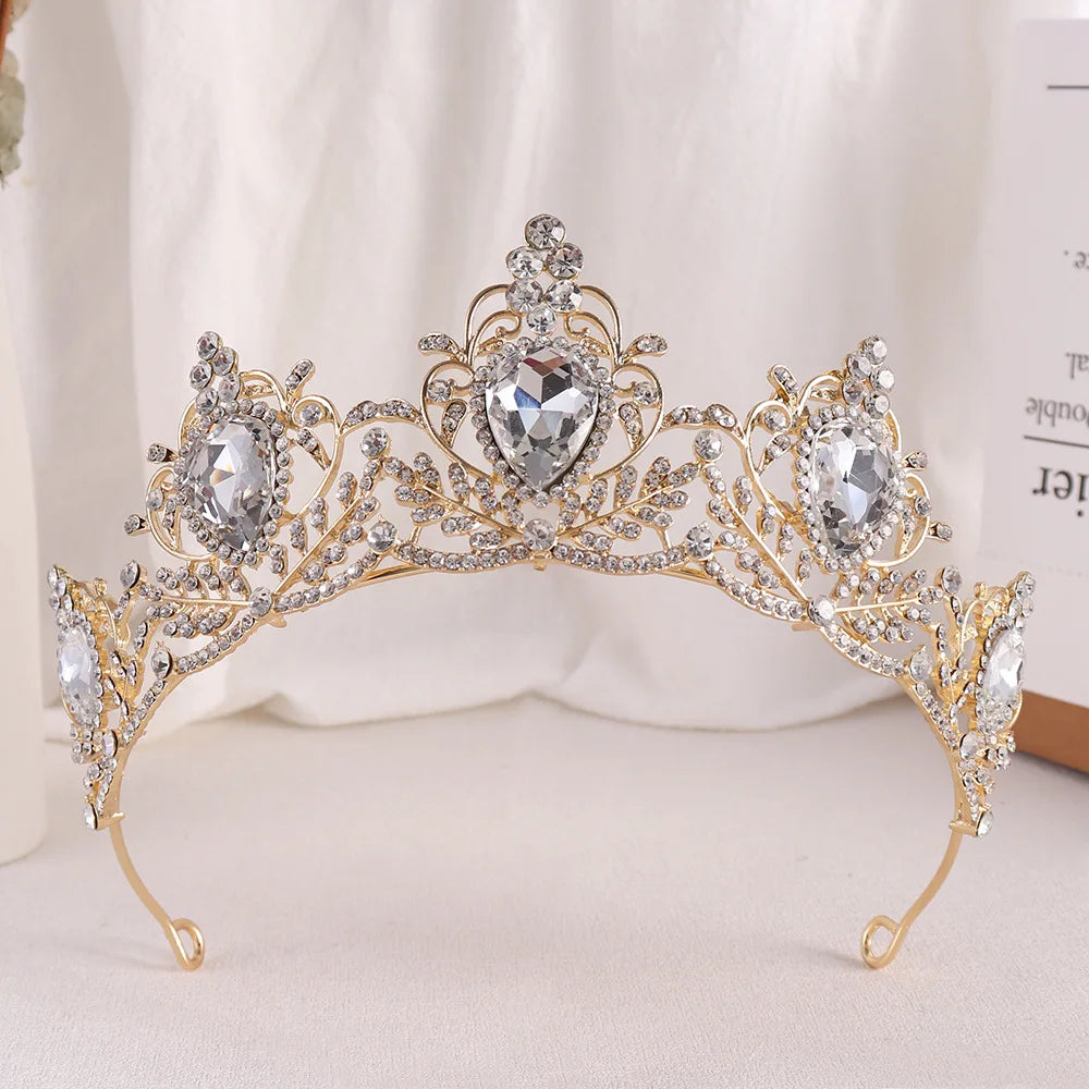 Women's Zinc Alloy Water Drop Pattern Tiaras Bridal Classic Crown