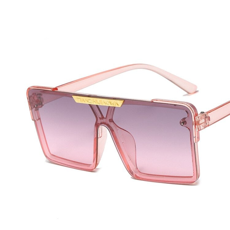 Kid's Resin Frame UV400 Protection Square Pattern Sunglasses