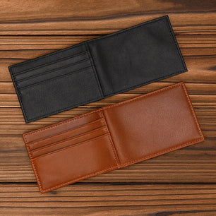 Men's Genuine Leather Solid Pattern Card Holder Trendy Wallets