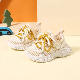 Kid's Knitted Fabric Round Toe Non-Slip Mixed Colors Casual Shoes