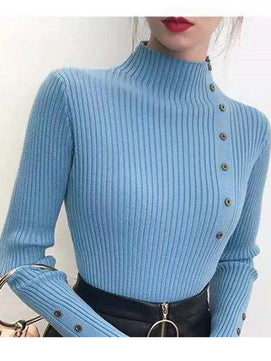 Women's Acrylic Turtleneck Full Sleeve Solid Pattern Sweater