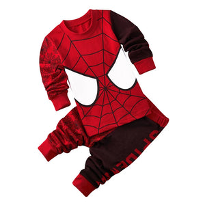 Kid's Boys Cotton O-Neck Long Sleeve Trendy Sleepwear Pajamas Set