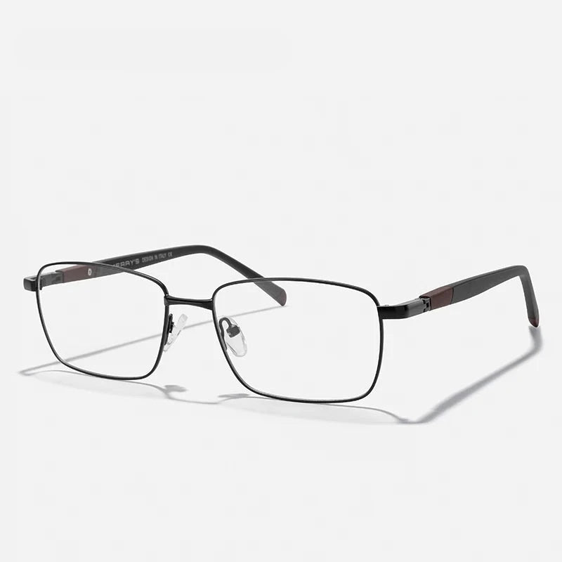 Men's Titanium Alloy Frame Square Shaped Prescription Glasses