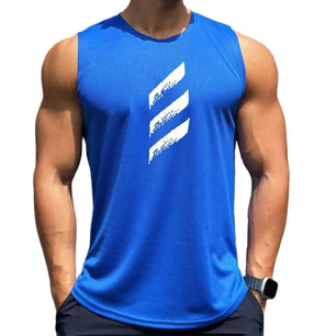 Men's Polyester Sleeveless Pullover Closure Sportswear T-Shirt