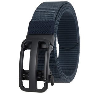 Men's Canvas Automatic Buckle Breathable Solid Pattern Belts