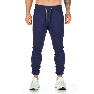 Men's Polyester Drawstring Closure Quick-Drying Gymwear Trousers