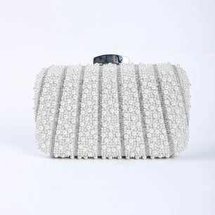 Women's Polyester Hasp Closure Rhinestone Pattern Trendy Clutch