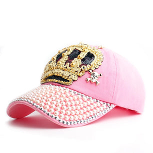 Women's Cotton Adjustable Strap Crown Casual Wear Baseball Hat