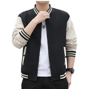 Men's Polyester V-Neck Long Sleeves Mixed Colors Pattern Jacket