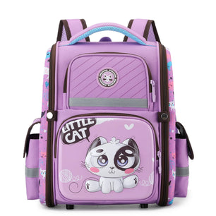 Kid's Nylon Waterproof Zipper Closure Cartoon School Backpack