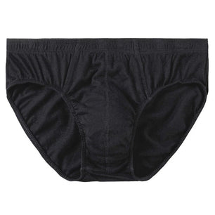 Men's Cotton Low Waist Solid Pattern Breathable Underpants Brief