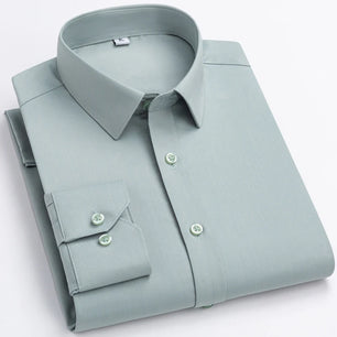 Men's Spandex Single Breasted Full Sleeve Plain Formal Shirt