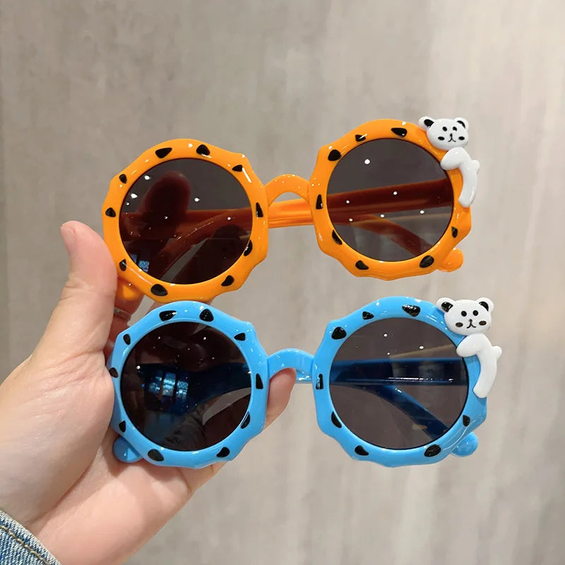 Kid's Polycarbonate Frame Lens UV400 Protection Cartoon Sunglasses