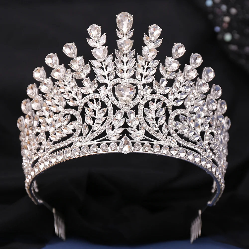 Women's Crystal Zinc Alloy Water Drop Pattern Wedding Crown