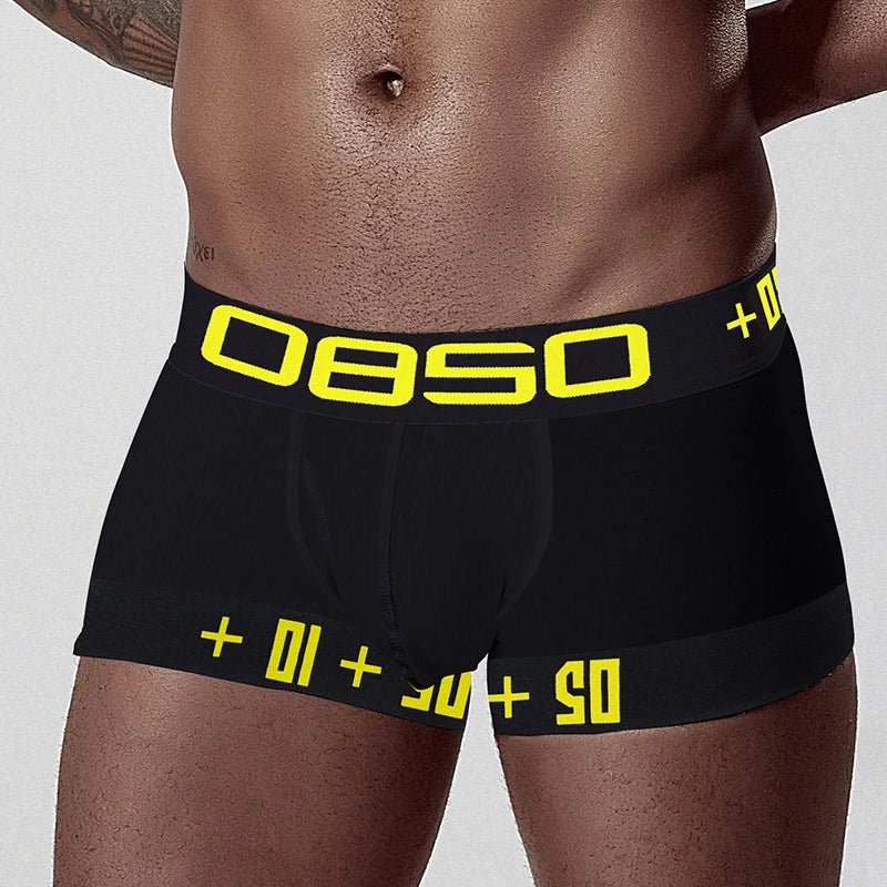 Men's 1 Pc Cotton Letter Pattern Trendy Underwear Boxer Shorts