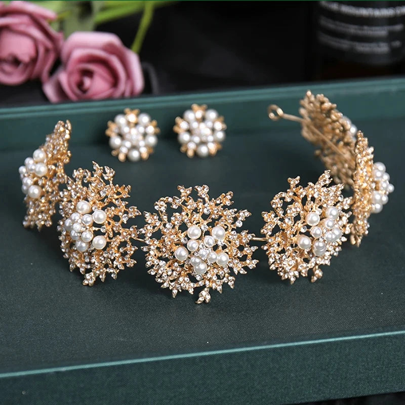 Women's Zinc Alloy Water Drop Pattern Tiaras Bridal Wedding Crown