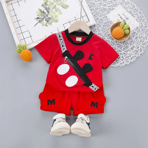 Kid's Polyester Short Sleeves Pullover Closure Printed Clothes