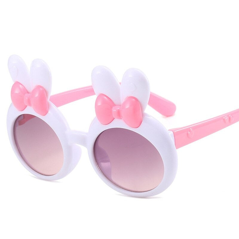 Kid's Polycarbonate Frame UV400 Protection Rabbit Ear Sunglasses