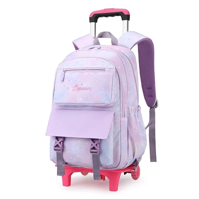 Kid's Nylon Zipper Closure Printed Pattern Trendy School Backpack