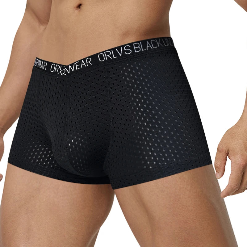 Men's Cotton Elastic Waist Closure Breathable Underpants Brief