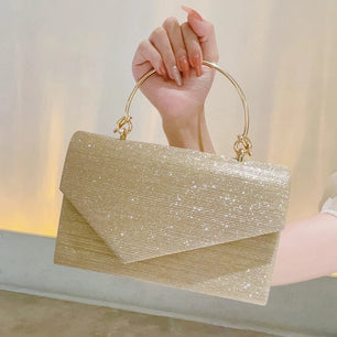 Women's Polyester Hasp Closure Rhinestone Classic Wedding Clutch