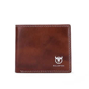 Men's Genuine Leather Card Holder Letter Pattern Trendy Wallets