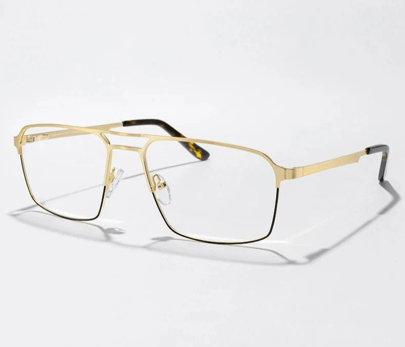 Men's Alloy Frame Full-Rim Square Shaped Luxury Classic Glasses