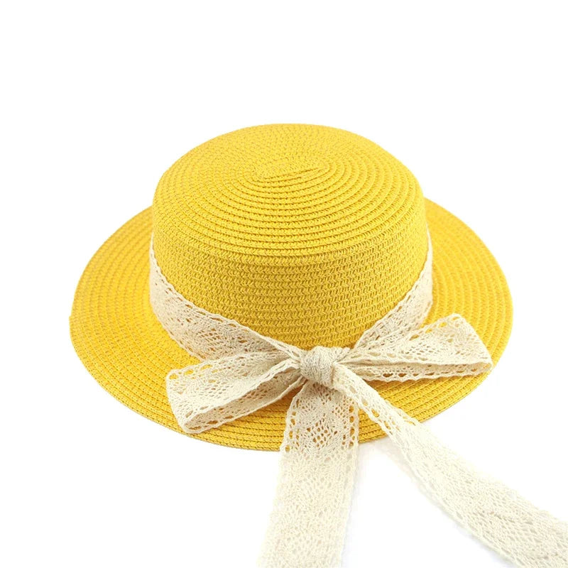 Women's Straw Solid Pattern Glamorous Sun Protection Beach Hat