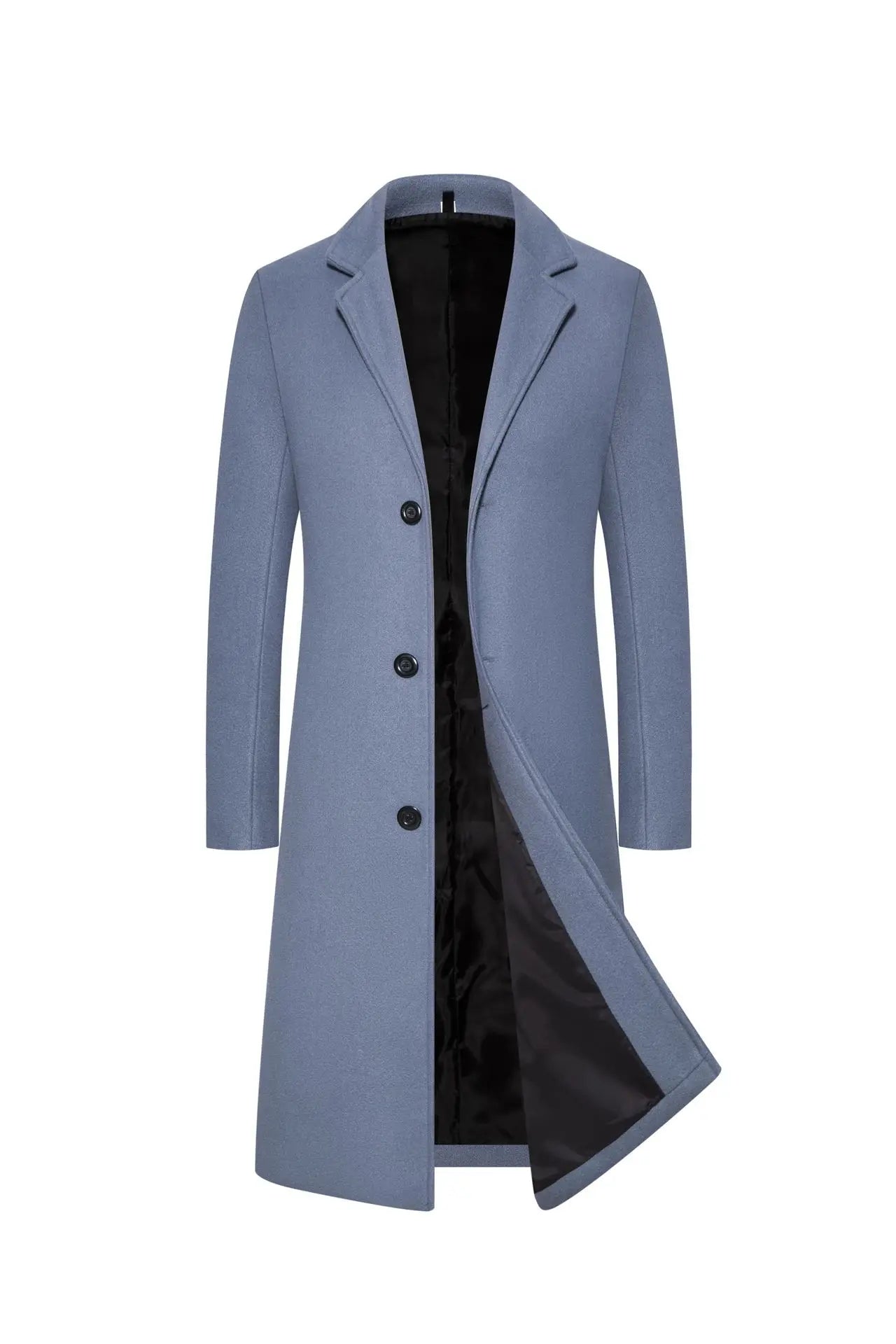 Men's Cotton Notched Collar Full Sleeves Single Breasted Coat