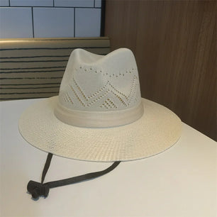 Women's Straw Solid Pattern Glamorous Sun Protection Brim Hat